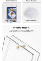Vente en gros de porte-cartes magnétiques 35PT, étui protecteur pour cartes à collectionner en acrylique transparent, protection UV pour cartes de sport, de baseball et de TCG