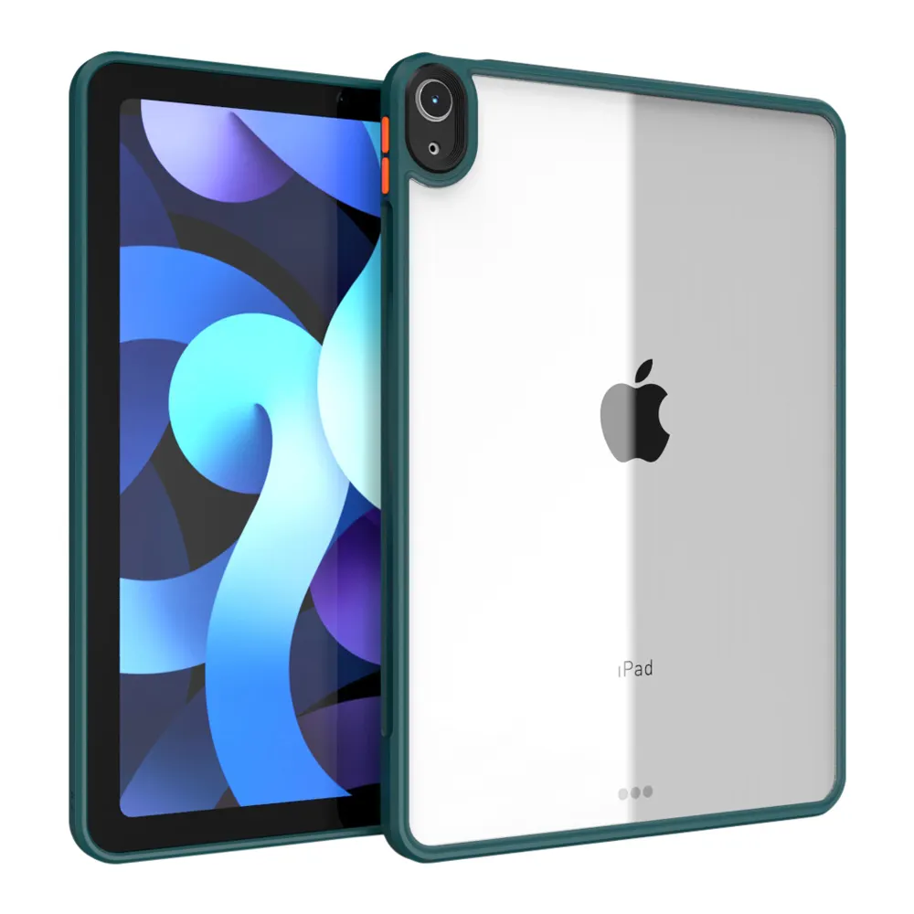 New phụ kiện máy tính bảng rõ ràng Acrylic Cover quay lại với Matte TPU khung bảo vệ trường hợp đối với iPad không khí 4 5