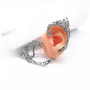 yunnique Tibetan Silver <b>Cuff</b> <b>Earrings</b> Hollow Pattern Design Unisex Ear Clips Fashion Jewelry - Product Image 5