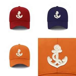 Gorro con parche de ancla bordado Técnica Iron-On - Product Image 1