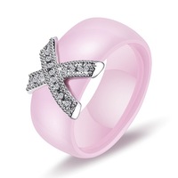 Bagues en céramique incrustées de diamants, variées et très demandées, simples et haut de gamme, pour hommes et femmes, bagues de couple tendance, vente en gros
