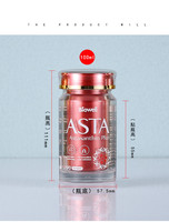 Bouteille en plastique rose ronde à large ouverture pour emballage de médicaments, capsules et pilules de vitamines, impression personnalisée, vide, 60 ml, 120 ml, 60 cc