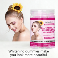 Gummies blanchissantes au glutathion saveur pêche pour adultes, export transfrontalier, fabrication OEM disponible, directement de l'usine, personnalisables Teyi