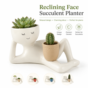 Pot de fleurs créatif en résine pour plantes succulentes, figurine humaine allongée, pot de fleurs nordique, décoration de <span class=keywords><strong>jardin</strong></span> et de bureau, écologique, vente en gros - Product Image 1