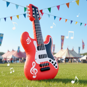 Guitare gonflable géante publicitaire personnalisée, modèle d'instrument, logo imperméable pour festival de musique et promotion de marque - Product Image 2