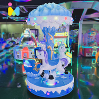 Manège à chevaux Ice Kingdom à 3 places, à monnayeur, pour intérieur, pour fêtes foraines et parcs d'attractions