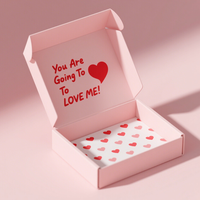 LOW MOQ Wellpappe recycelbar Logo Rosa Geschenk verpackung Schuhe Kleidung Box Papier Post Mailer Versand boxen für kleine Unternehmen