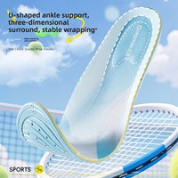 Semelles de sport unisexes respirantes, anti-odeurs, absorbant l'humidité, amortissantes, antidérapantes, en tissu mousse, lavables, confortables