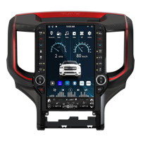 Estéreo de Coche Gerllish con Pantalla Vertical Estilo Tesla de 13.6" Android, Reproductor de DVD y Navegación GPS para Dodge Ram 2019-2023, Radio para Auto