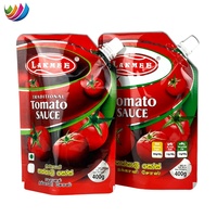 Sac d'emballage personnalisé à bec en Aluminium, pour piment, ail, Sauce tomate, pochette Ketchup, unités