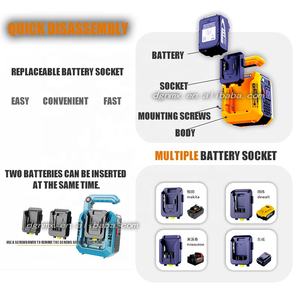 Convertisseur de puissance 500W pour batterie Li-ion <span class=keywords><strong>Makita</strong></span> 18V, convertisseur à onde sinusoïdale pure 18V vers 120V/220V avec lumière LED pour le camping en plein air - Product Image 3