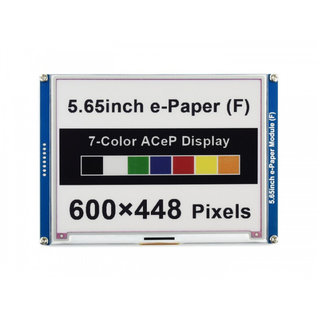 Waveshare 5.65inch ACeP 7-Color E-Paper E-Ink Display Module 600*448 Pixels
