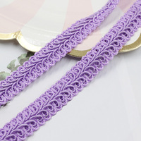 Accessoires de vêtements classiques dentelle de rideau, sangle de bande de forme de mille-pattes en polyester 1.1CM décoration bricolage approvisionnement en stock