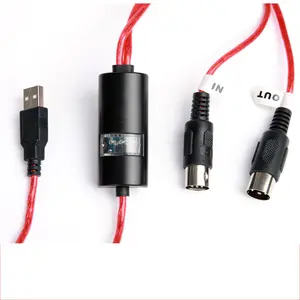 Factory OEM DIN 5 Pin USB A 2.0 to MIDI Music Editing Cable