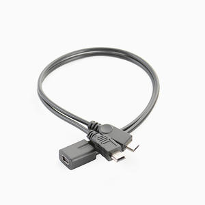 30cm trenza Mini USB 5 pines hembra Mini USB 5 pines macho + Micro USB macho <span class=keywords><strong>Y</strong></span> divisor 1 2 convertidor Cable de carga para Escáner de ordenador - Product Image 4
