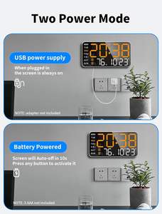 <span class=keywords><strong>Mashi</strong></span> 8.4นาฬิกาติดผนังดิจิตอลขนาดใหญ่, นาฬิกาปลุก LED ที่มีตัวเลขขนาดใหญ่, วันที่, อุณหภูมิ, DST - Product Image 5
