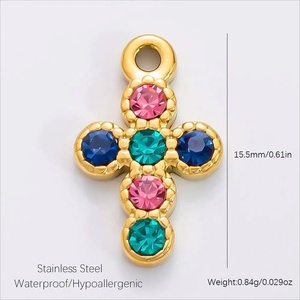 เครื่องประดับแฟชั่น ZYO ชุบทอง 18K ทำจากสแตนเลสสตีล งานแฮนด์เมด DIY ขายส่ง จี้และชาร์มคุณภาพดี เครื่องประดับแฟชั่น - Product Image 6
