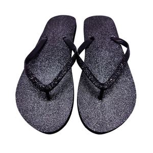 Sandalias de Playa Nicecin para Mujer, Negras con Brillantina, Chanclas con Pedrería, PVC Suave, Verano, Personalizables con Logotipo OEM - Product Image 2