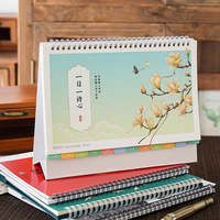 Calendrier de bureau personnalisé imprimé, reliure spirale, support triangulaire, calendrier de table mensuel, calendrier de bureau personnalisé avec photo pour cadeau de bureau