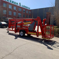 Nacelle élévatrice tractable télescopique diesel de 20 m pour la construction, Jiyanglift TCZB-18, nacelle électrique à 4 pales, plateforme de 22 m