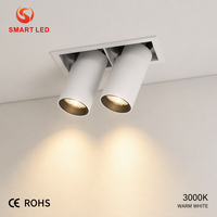 Spot LED encastré 6W 12W 25W 12 Watt avec CCT réglable, éclairage orientable Tuya Dali 1-10V Triac dimmable