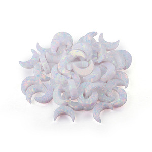 Prix de gros quantité minimale de commande bas 8x11mm demi-lune <span class=keywords><strong>opale</strong></span> pierre plein trou blanc bleu clair vert mélange de couleurs lune <span class=keywords><strong>opale</strong></span> en Stock - Product Image 5