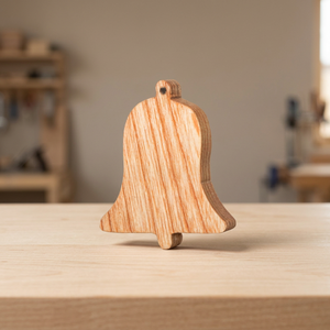 Cloche de Noël en bois à finition super lisse, décor uni pour la fabrication de cartes, décorations uniques ou cloches d'étiquettes cadeaux - Product Image 1