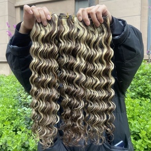 Mèches de cheveux indiens Remy vierges doublement étirées, lisses comme des baguettes, avec mèches colorées - Product Image 2