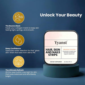 Tiras orales de biotina y vitaminas de marca privada de alta calidad que favorecen la salud del cabello, las uñas y la piel. - Product Image 2