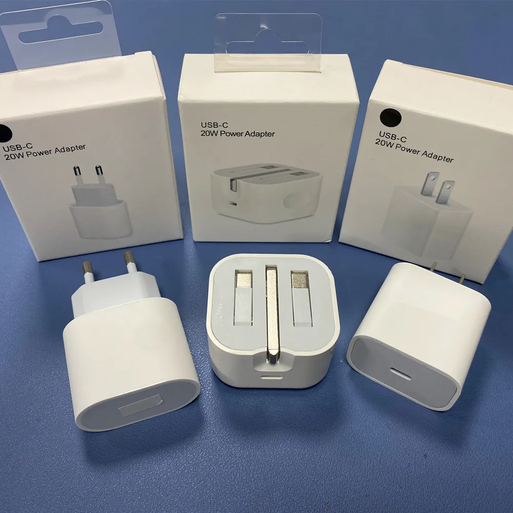 PD 20W charger USB-C original Adapter For iPhone 14 13 12 pro max Fast Charger EU US Plug 20w usb-c wall charger