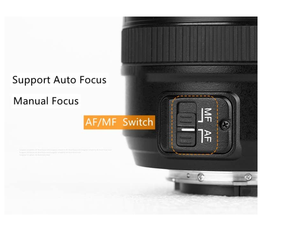 Lente YONGNUO YN50mm 50mm F/1.8 para Nikon con Montura F, Lente de Fotograma Completo AF MF, Lente Principal Estándar para Cámaras DSLR Nikon D3000, <span class=keywords><strong>D3500</strong></span>, D5000 - Product Image 3