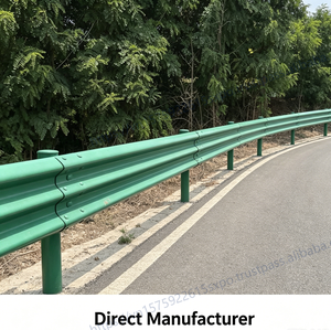 Highway Guardrail Road Safety Equipment W Beam Crash Barrier OEM Custom Length Wholesale Q235/Q355 Material Hot-<b>dip</b> Galvanized - Product Image 5
