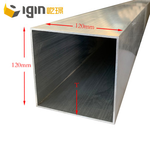 Tubo Cuadrado de Aluminio para Muro Cortina Yijing, 120 mm de Ancho, Aleación 6063, para la Industria de la Construcción y Decoración - Product Image 2