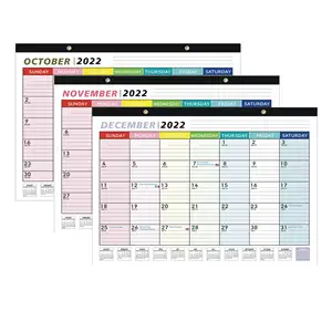 18 Monate 2024 Monatlich Täglich Großer Papier wand Schreibtisch Kalender druck für Office Table Organizer