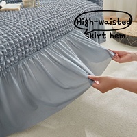 Housse de canapé jacquard extensible et protectrice pour salon, grandes tailles, nouvelle collection, pour canapés modernes et fauteuils, modèle 3 3 1 1 Solid Skirt