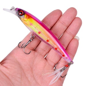 11.2Cm 13.6G Minnow Cứng Câu Cá Lure Nổi Mồi Lures Bơi Phong Cách 12 Colores Bionic Nhân Tạo Cứng Mồi Lông Móc - Product Image 4