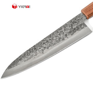 Stock 8 pollici professionale cucina giapponese coltello da cucina in acciaio ad alto tenore di carbonio con manico ottagonale in legno martello coltello forgiato - Product Image 3