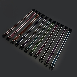 Kalung ID pribadi dengan nama hewan peliharaan dan nomor telepon menyesuaikan kain bordir poliester nilon kerah anjing - Product Image 4