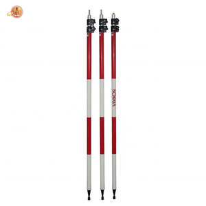 مسح الأراضي: m مسح قطب المنشور مع قفل ملتوي وفقاعة مجموع محطة استخدام مسح الأرض القطب المدى - Product Image 1