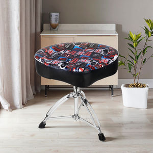 Taburete profesional para batería con altura ajustable y función antideslizante. Silla para batería y accesorios para instrumentos de percusión. - Product Image 4