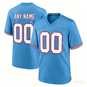 Maillots de football américain à manches courtes personnalisés avec nom et numéro du joueur, respirants, à séchage rapide, vente en gros, très demandés - Product Image 4
