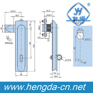 YH9608 Cylindres de serrure à plat en alliage de zinc pour armoires électriques extérieures - Product Image 6