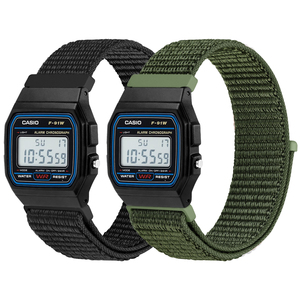 Bracelets de <span class=keywords><strong>montre</strong></span> en nylon de 18 mm pour <span class=keywords><strong>Casio</strong></span> F91W/<span class=keywords><strong>Casio</strong></span> AE-1300/AE-1200/AE-1000/F-108/W-217H/W-218H/A158W/A168W/SGW-300H/W-800H - Product Image 1