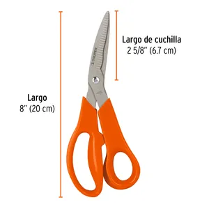 กล่องกรรไกรสแตนเลสอเนกประสงค์ขนาด6นิ้ว8นิ้วพร้อมใบมีดหยัก - Product Image 3