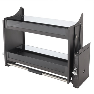 Tirer vers le bas étagère de levage ascenseur cuisine armoire de stockage de légumes panier panier verre <span class=keywords><strong>Double</strong></span> couche retirer ascenseur panier - Product Image 2