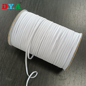 Bonne élasticité blanc noir plat élastique 3mm élastique tressé pour vêtement Textiles de maison - Product Image 6