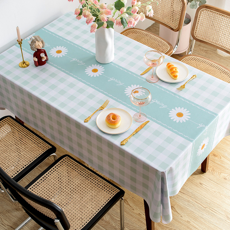 Daisy - Light pea green checkered