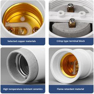 <span class=keywords><strong>Adaptateur</strong></span> d'ampoule LED <span class=keywords><strong>B22</strong></span> Base de lampe en plastique <span class=keywords><strong>Douille</strong></span> Porcelaine <span class=keywords><strong>E14</strong></span> E26 E27 Supports de lampe à vis - Product Image 4