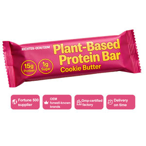 Barre nutritionnelle à base de produits végétaliens, aliment instantané, riche en protéines, barre protéinée, faible teneur en glucides, sans gluten, barre aux noix, populaire pour les enfants - Product Image 1