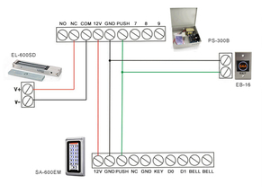 С кронштейном электронный стеклянный дверной замок 600Lbs магнитный замок 280 кг для системы контроля доступа со светодиодом <span class=keywords><strong>2</strong></span> провода - Product Image 5